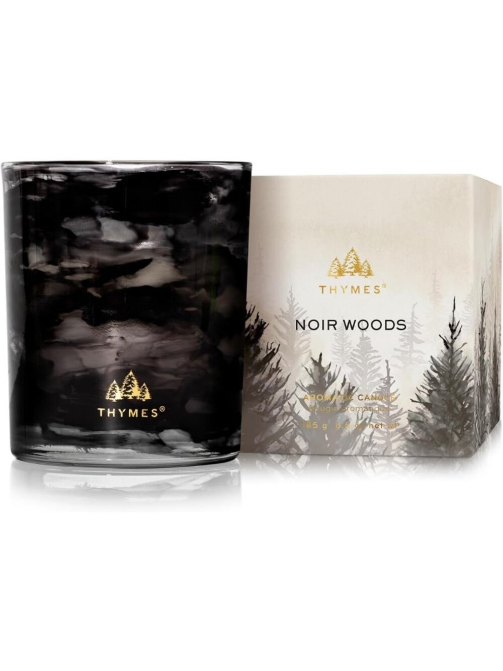 Luxury Scented Candle for Home Decor - Fresh Evergreen, Smoky Wood & Amber - 40